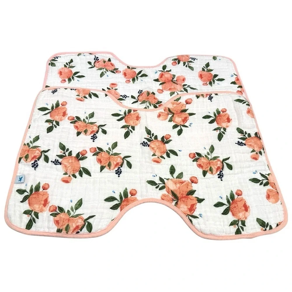 Little Unicorn Watercolor Roses Cotton Muslin Gift Set Swaddle Bibs Burp Cloth